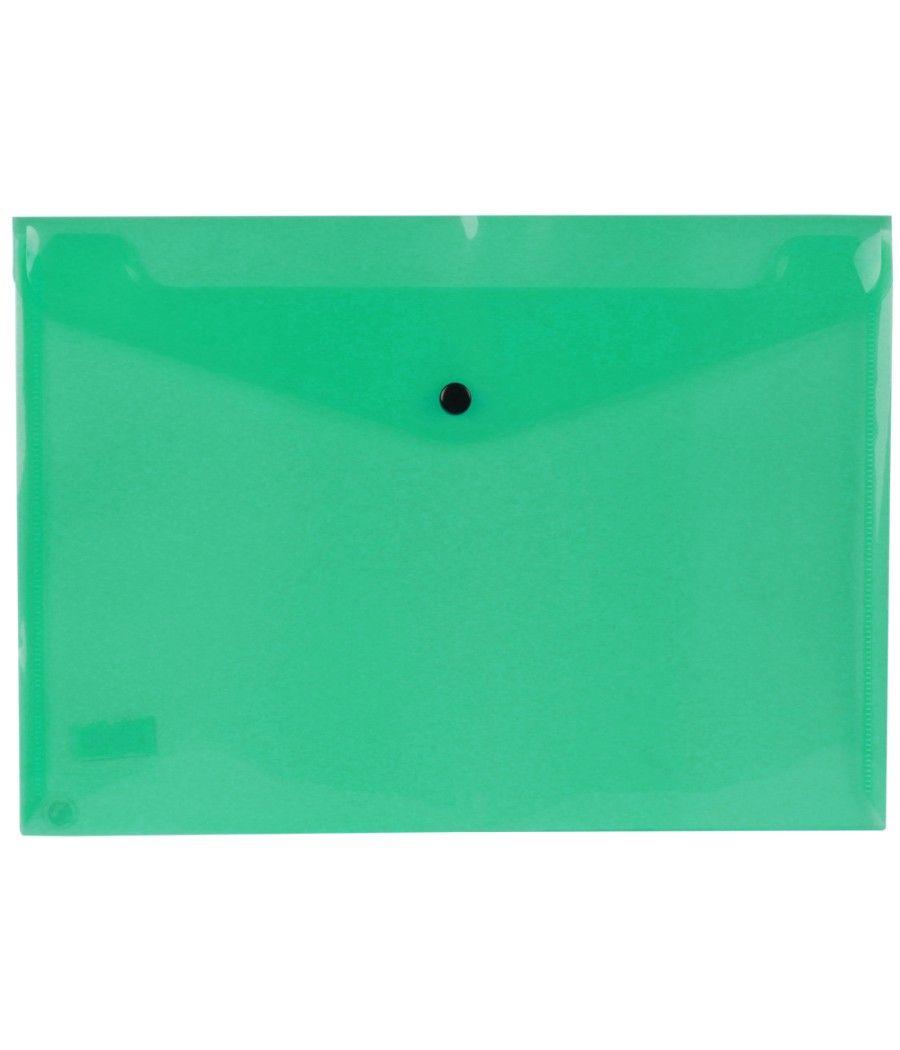 Carpeta liderpapel dossier broche 34043 polipropileno din a4 verde transparente 50 hojas - Imagen 1