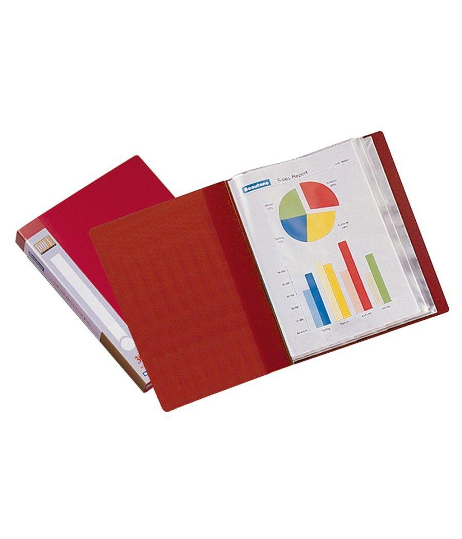 Carpeta liderpapel personaliza 31740 60 fundas polipropileno din a4 roja lomo personalizable - Imagen 1