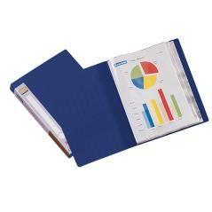 Carpeta liderpapel personaliza 37022 30 fundas polipropileno din a4 azul lomo personalizable - Imagen 1