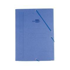 Carpeta liderpapel gomas a3 3 solapas cartón prespan azul - Imagen 1