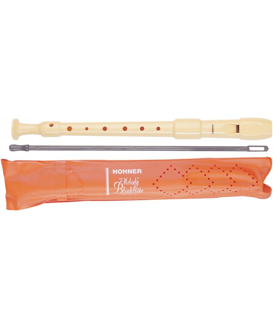 Flauta hohner plástico 9516 desmotable funda naranja - Imagen 1