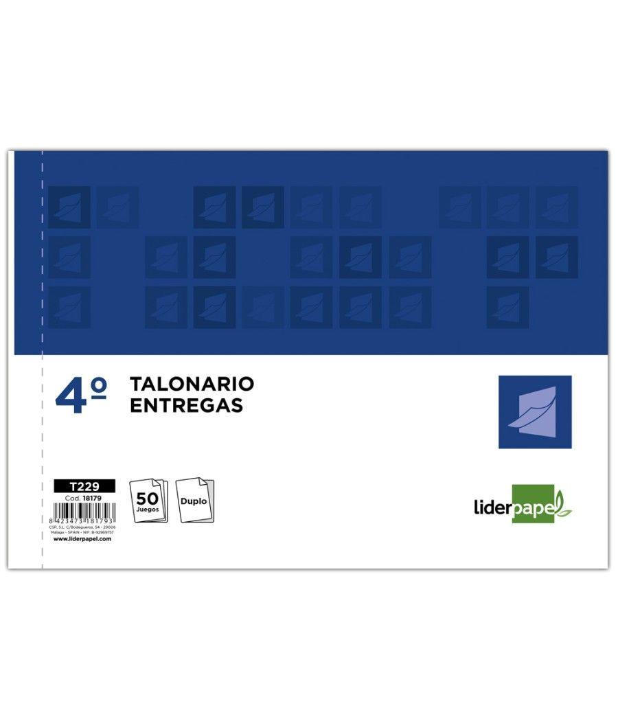 Talonario liderpapel entregas cuarto original y copia t229 apaisado - Imagen 1