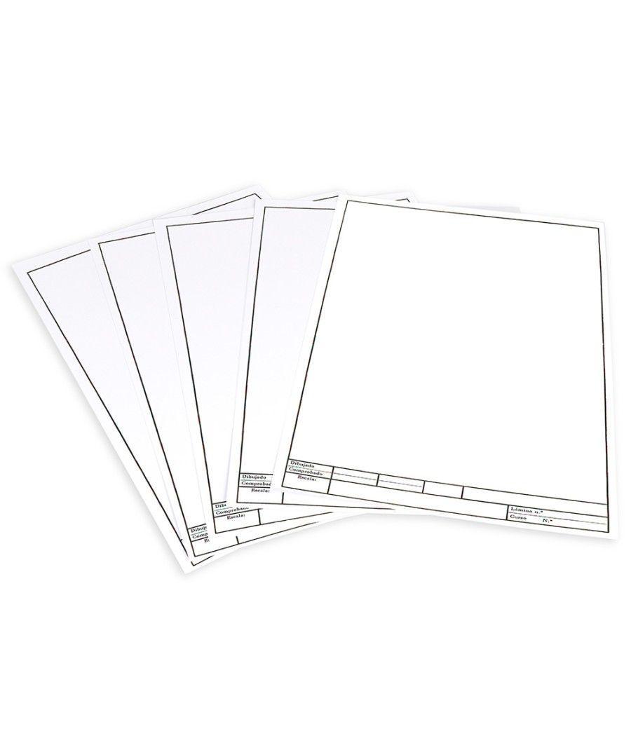 Papel dibujo liderpapel 210x297mm 150g/m2 con cajetin - Imagen 1