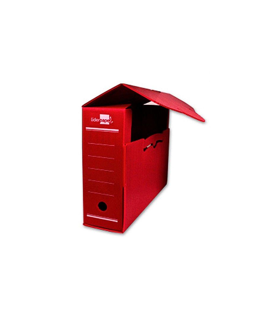 Caja archivo definitivo plástico liderpapel rojo 360x260x100 mm - Imagen 1