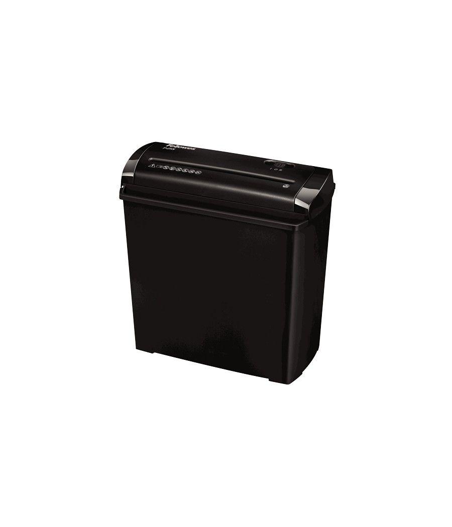 Fellowes P-25S triturador de papel Corte en tiras 22 cm Negro, Gris - Imagen 1