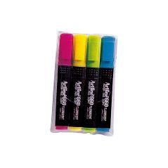 Rotulador artline fluorescente ek-660 4 -punta biselada -bolsa de 4 rotuladores - Imagen 1