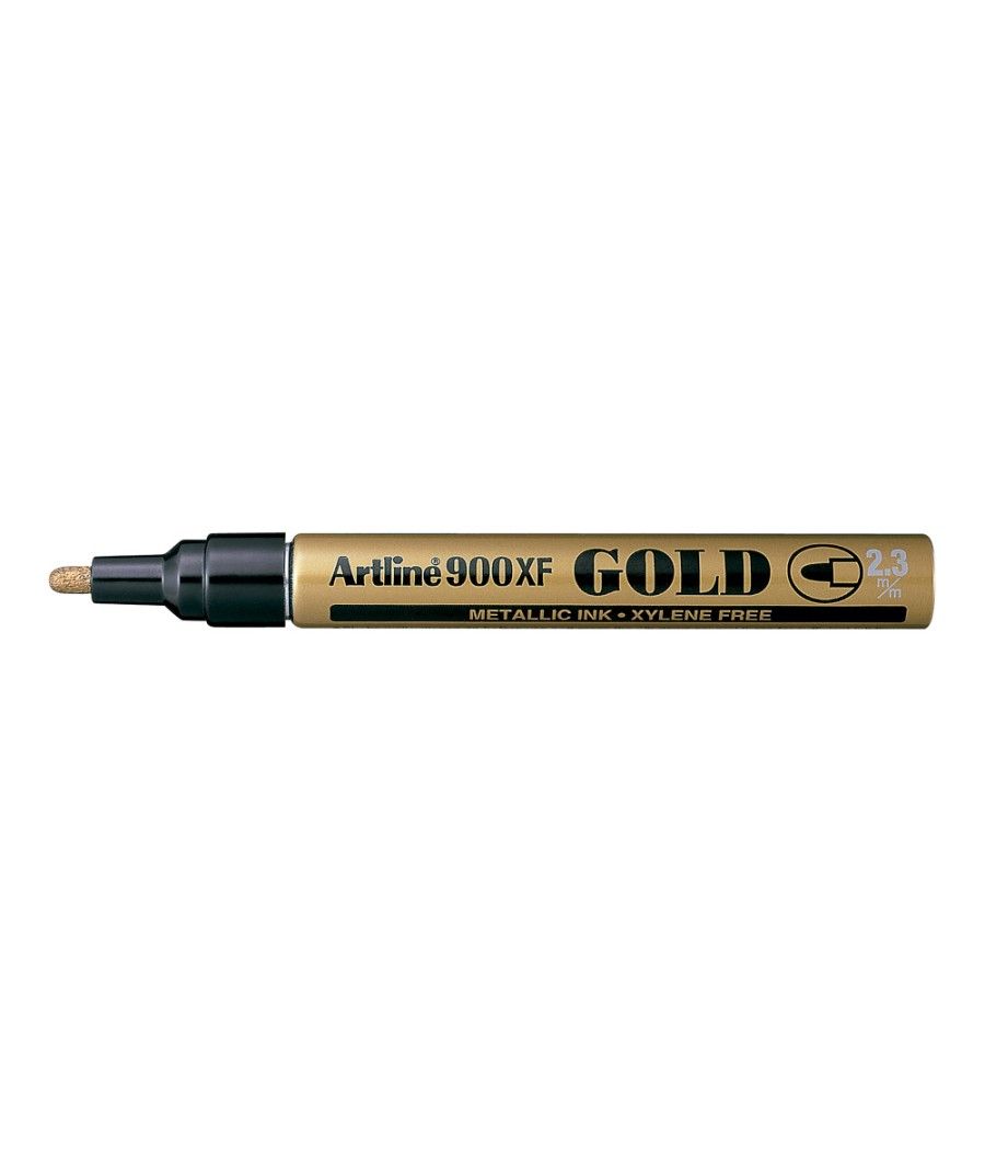 Rotulador artline marcador permanente tinta metálica ek-900 oro -punta redonda 2.3 mm - Imagen 1