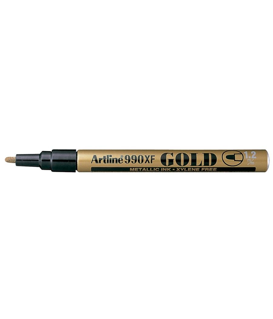 Rotulador artline marcador permanente punta metálica ek-990 oro -punta redonda 1.2 mm - Imagen 1
