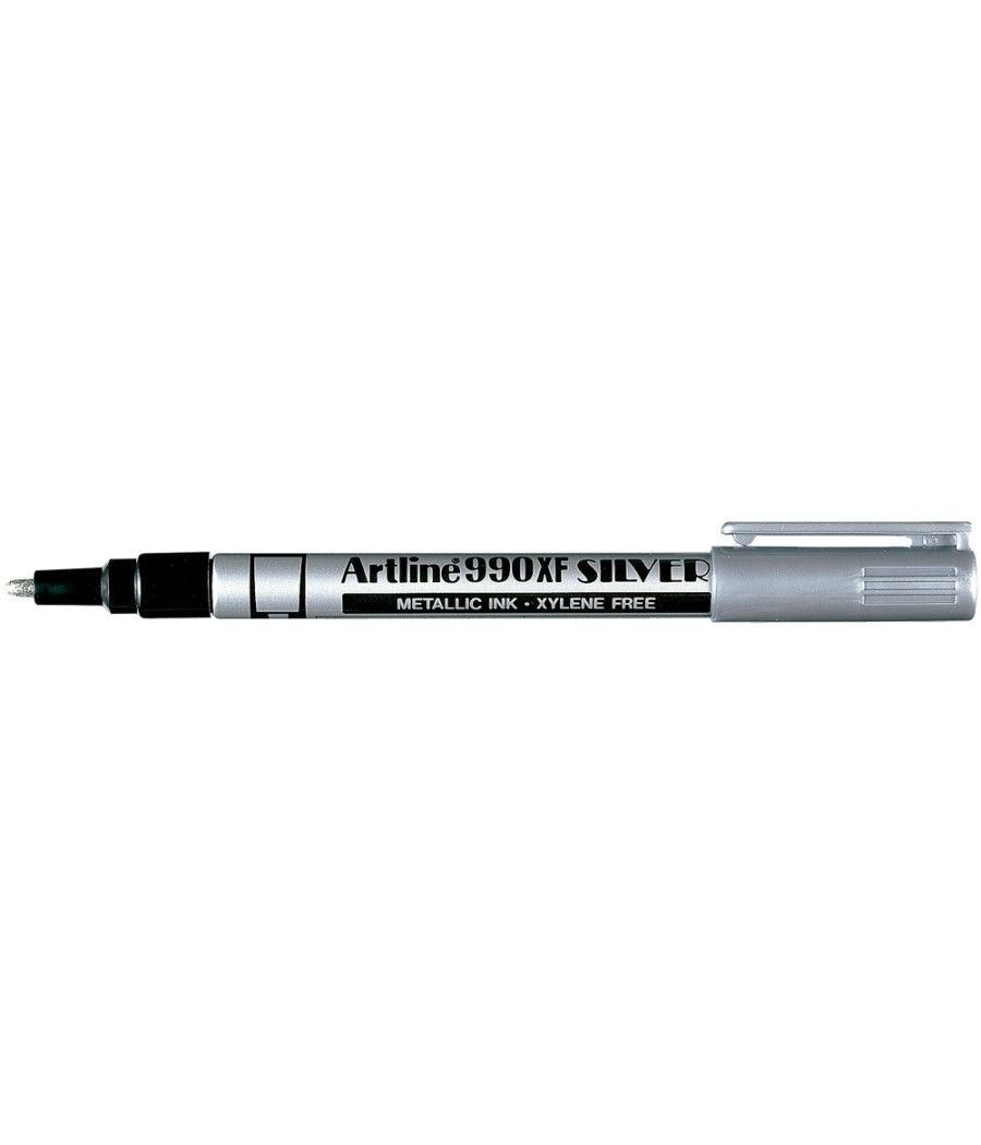 Rotulador artline marcador permanente tinta metálica ek-990 plata -punta redonda 1.2 mm - Imagen 1