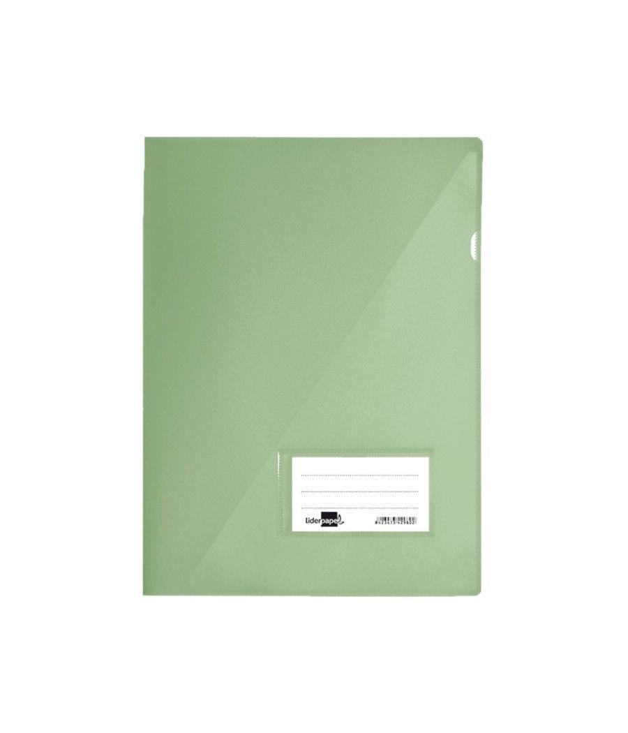 Carpeta liderpapel dossier a4 u ero verde manzana opaco - Imagen 1