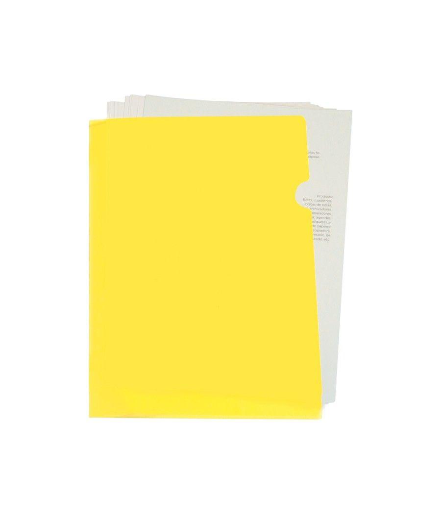 Carpeta liderpapel dossier uñero polipropileno din a4 amarillo flúor opaco 20 hojas - Imagen 1