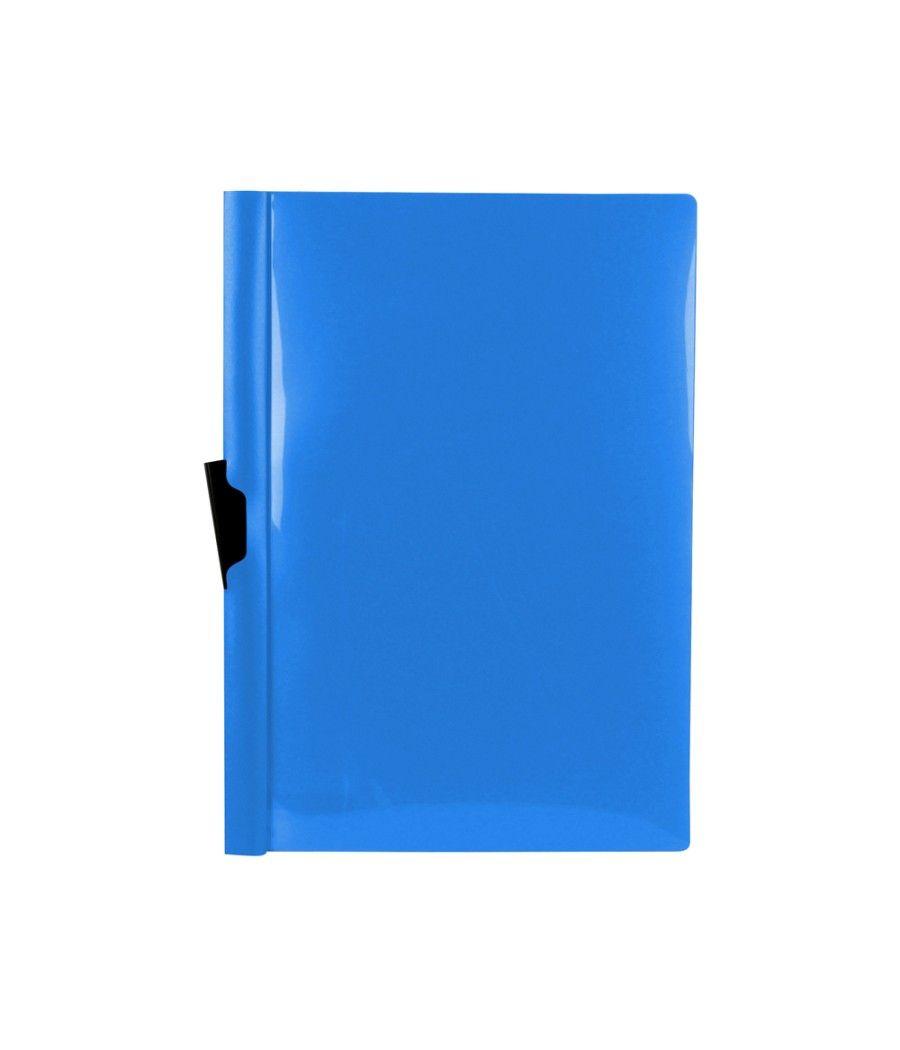Carpeta liderpapel dossier pinza lateral polipropileno din a4 azul translucido 60 hojas pinza deslizante - Imagen 1