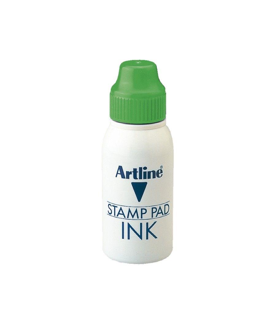 Tinta tampón artline verde frasco de 50 cc - Imagen 1