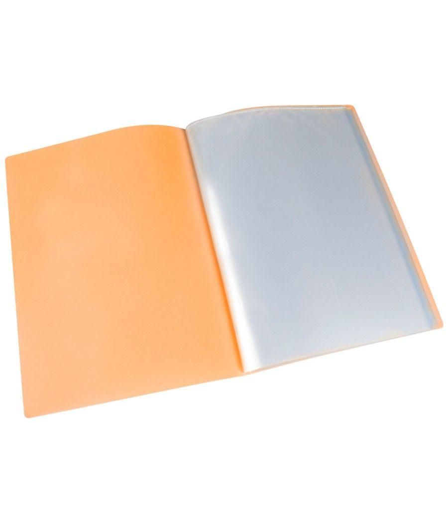 Carpeta liderpapel escaparate 20 fundas polipropileno din a4 naranja flúor opaco - Imagen 1