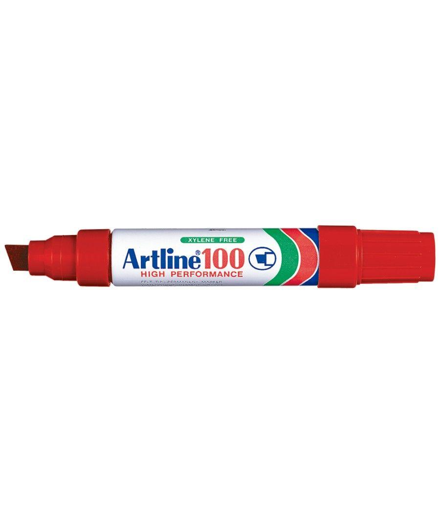 Rotulador artline marcador permanente 100 rojo -punta biselada - Imagen 1