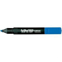 Rotulador artline fluorescente ek-660 azul -punta biselada - Imagen 1