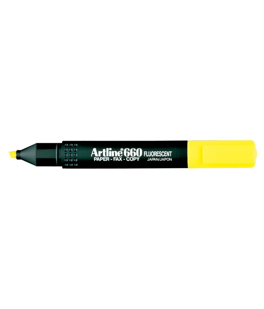 Rotulador artline fluorescente ek-660 amarillo -punta biselada - Imagen 1