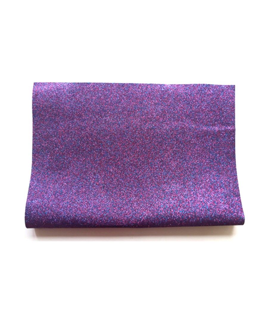Goma eva con purpurina liderpapel 50x70cm 60g/m2 espesor 2 mm bicolor azul rojo - Imagen 1