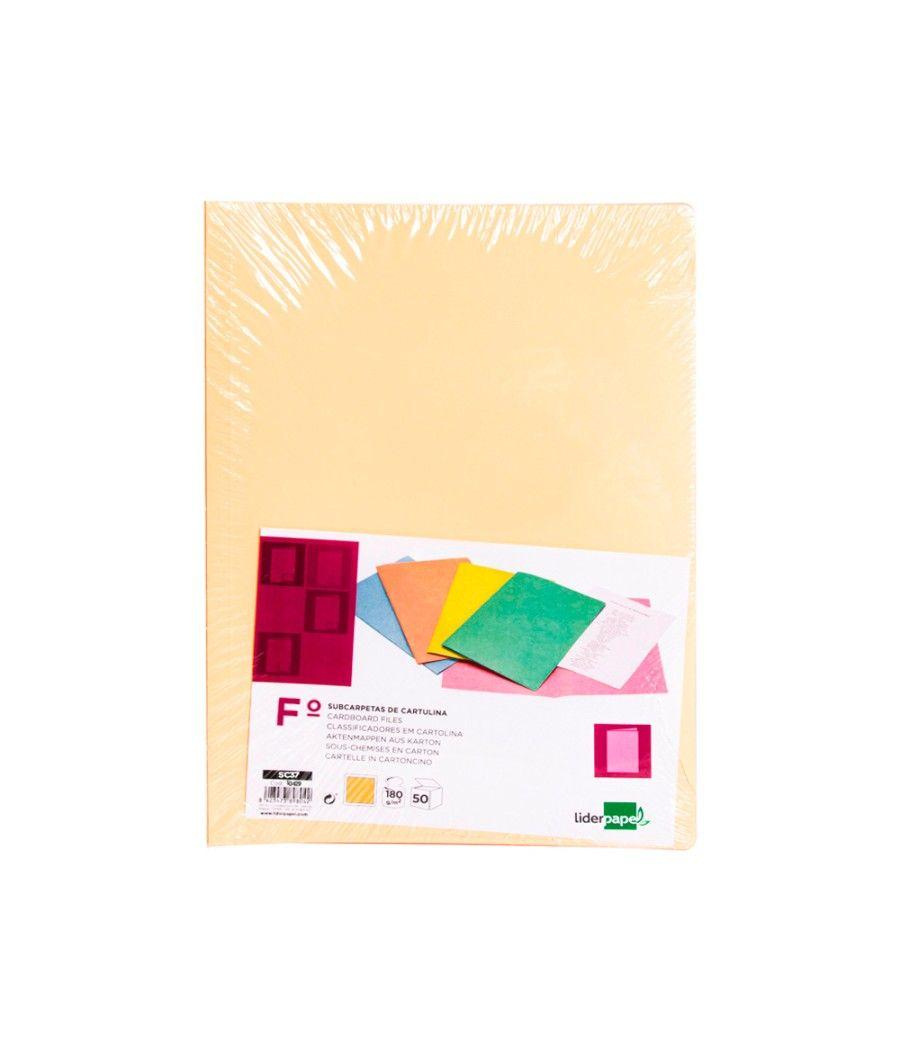 Subcarpeta liderpapel folio naranja pastel 180g/m2 - Imagen 1