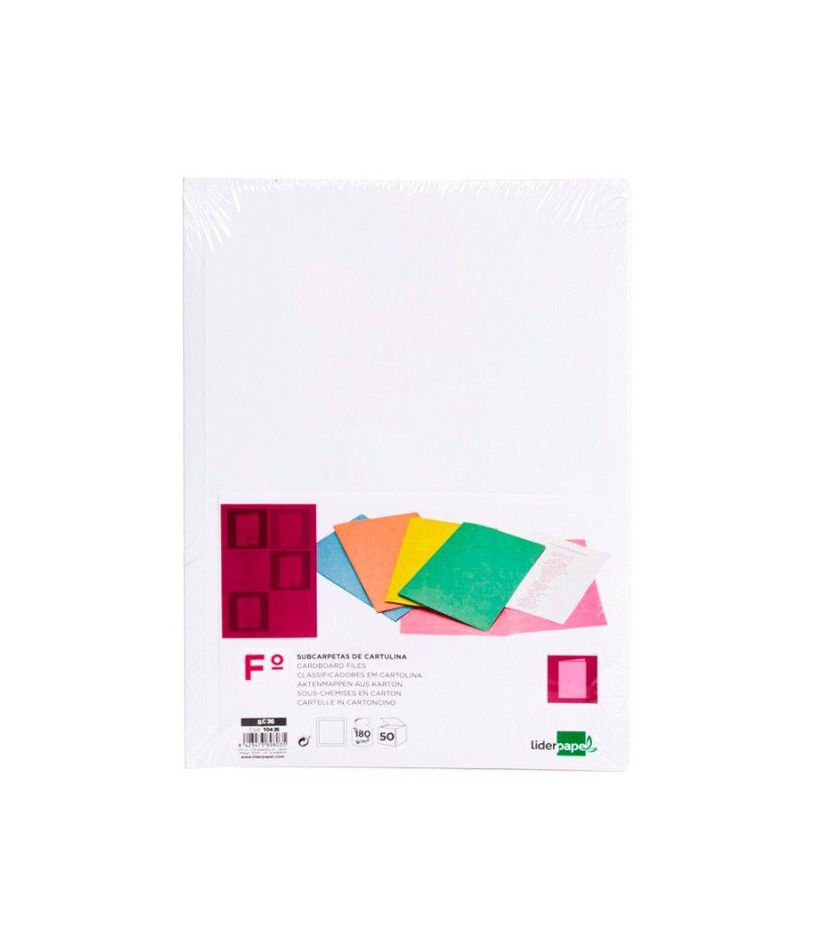 Subcarpeta liderpapel folio blanco 180g/m2 - Imagen 1