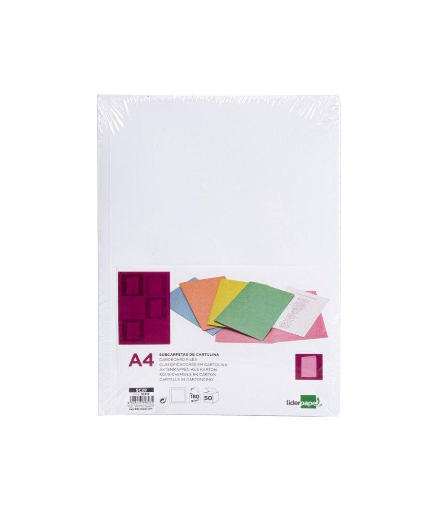 Subcarpeta liderpapel a4 blanco 180g/m2 - Imagen 1