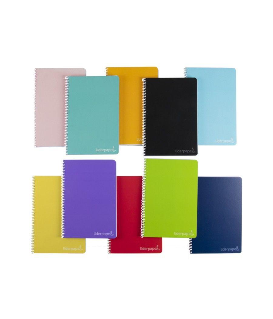 Cuaderno espiral liderpapel folio witty tapa dura 80h 75gr rayado montessori 3,5mm colores surtidos - Imagen 1