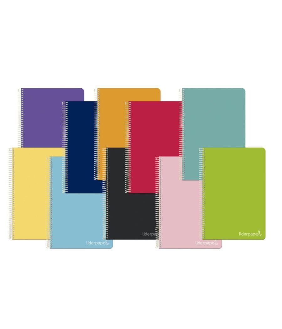 Cuaderno espiral liderpapel folio witty tapa dura 80h 75gr milimetrado 2mm colores surtidos - Imagen 1