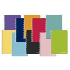 Cuaderno espiral liderpapel folio witty tapa dura 80h 75gr cuadro 8mm con margen colores surtidos - Imagen 1