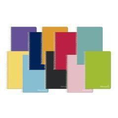 Cuaderno espiral liderpapel folio witty tapa dura 80h 75gr cuadro 6mm con margen colores surtidos - Imagen 1