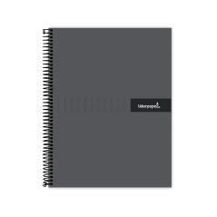 Cuaderno espiral liderpapel a5 micro crafty tapa forrada 120h 90 gr cuadro 5mm 5 bandas6 taladros color negro - Imagen 1