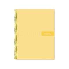 Cuaderno espiral liderpapel a5 micro crafty tapa forrada 120h 90 gr cuadro 5mm 5 bandas6 taladros color amarillo - Imagen 1