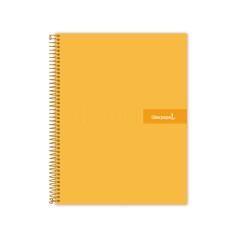 Cuaderno espiral liderpapel a5 micro crafty tapa forrada 120h 90 gr cuadro 5mm 5 bandas6 taladros color naranja - Imagen 1