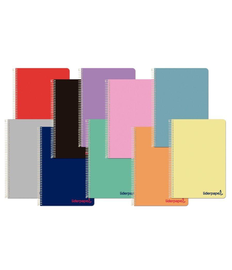 Cuaderno espiral liderpapel a5 wonder tapa plástico 80h 90g milimetrado 2mm colores surtidos - Imagen 1