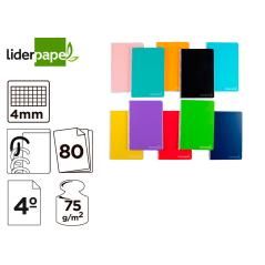 Cuaderno espiral liderpapel cuarto witty tapa dura 80h 75gr cuadro 4mm con margen colores surtidos - Imagen 1