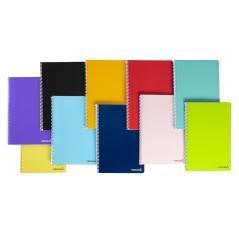 Cuaderno espiral liderpapel cuarto smart tapa blanda 80h 60gr rayado montessori 5mm colores surtidos - Imagen 1