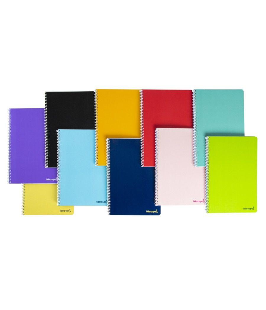 Cuaderno espiral liderpapel cuarto smart tapa blanda 80h 60gr rayado montessori 5mm colores surtidos - Imagen 1