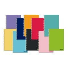 Cuaderno espiral liderpapel cuarto smart tapa blanda 80h 60gr rayado nº46 colores surtidos - Imagen 1