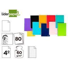 Cuaderno espiral liderpapel cuarto smart tapa blanda 80h 60gr liso sin margen colores surtidos - Imagen 1