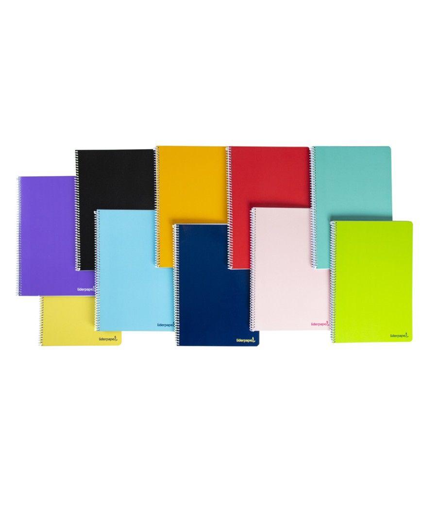 Cuaderno espiral liderpapel cuarto smart tapa blanda 80h 60gr milimetrado 2mm colores surtidos - Imagen 1