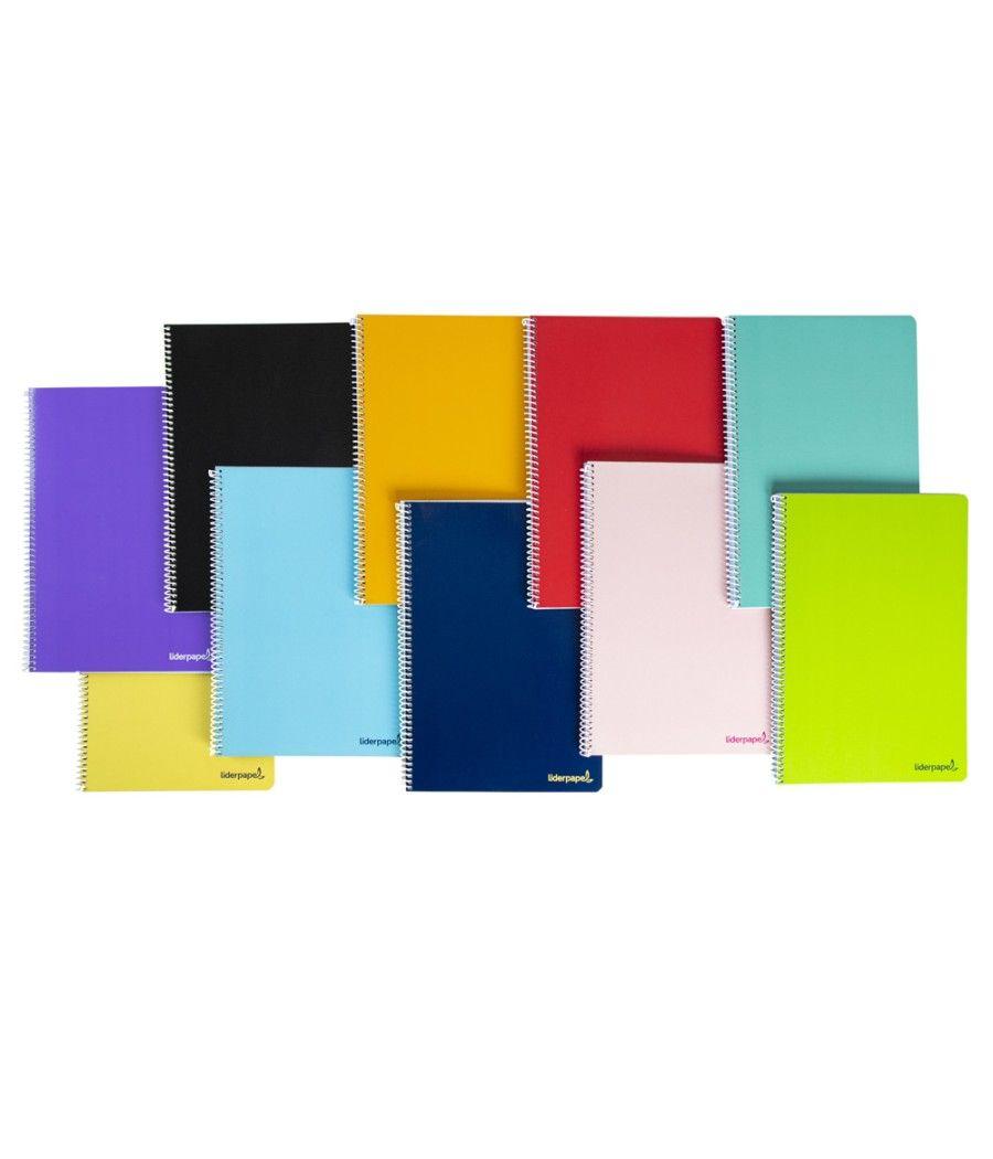Cuaderno espiral liderpapel folio smart tapa blanda 80h 60gr rayado montessori 3,5mm con margen colores surtidos - Imagen 1