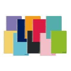 Cuaderno espiral liderpapel folio smart tapa blanda 80h 60gr cuadro 5 mm con margen colores surtidos - Imagen 1