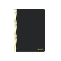 Cuaderno espiral liderpapel folio smart tapa blanda 80h 60gr cuadro 4mm con margen color negro - Imagen 1