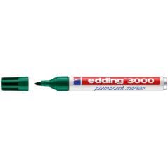 Rotulador edding marcador permanente 3000 verde -punta redonda 1,5-3 mm recargable - Imagen 1