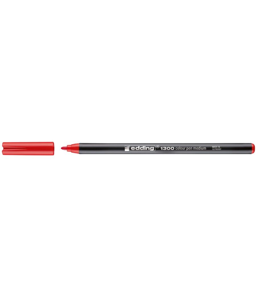 Rotulador edding punta fibra 1300 rojo -punta redonda 2 mm - Imagen 1