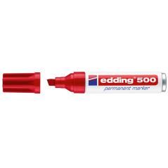 Rotulador edding marcador permanente 500 rojo -punta biselada 7 mm - Imagen 1
