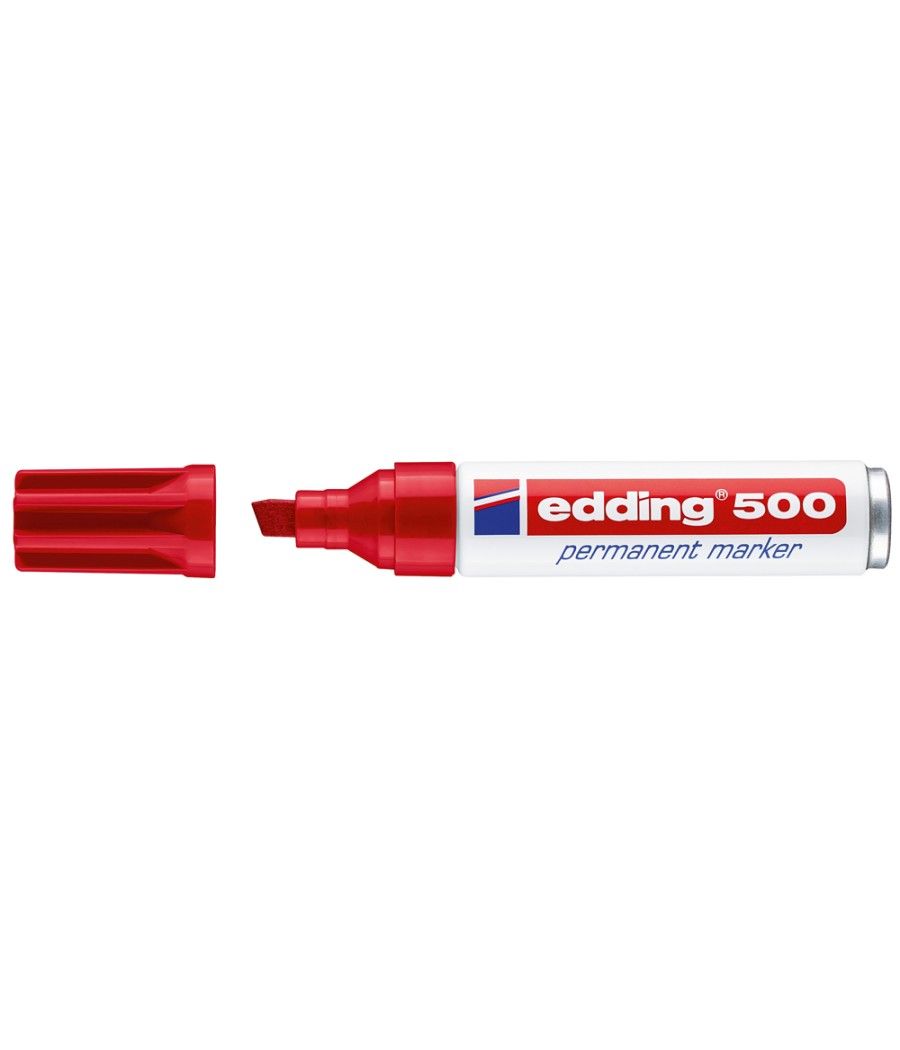 Rotulador edding marcador permanente 500 rojo -punta biselada 7 mm - Imagen 1