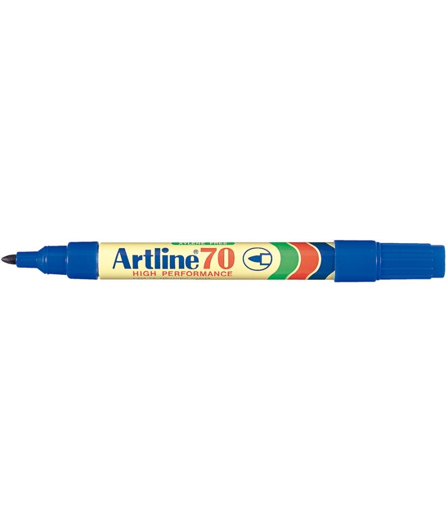 Rotulador artline marcador permanente ek-70 azul -punta redonda 1.5 mm -papel metal y cristal - Imagen 1