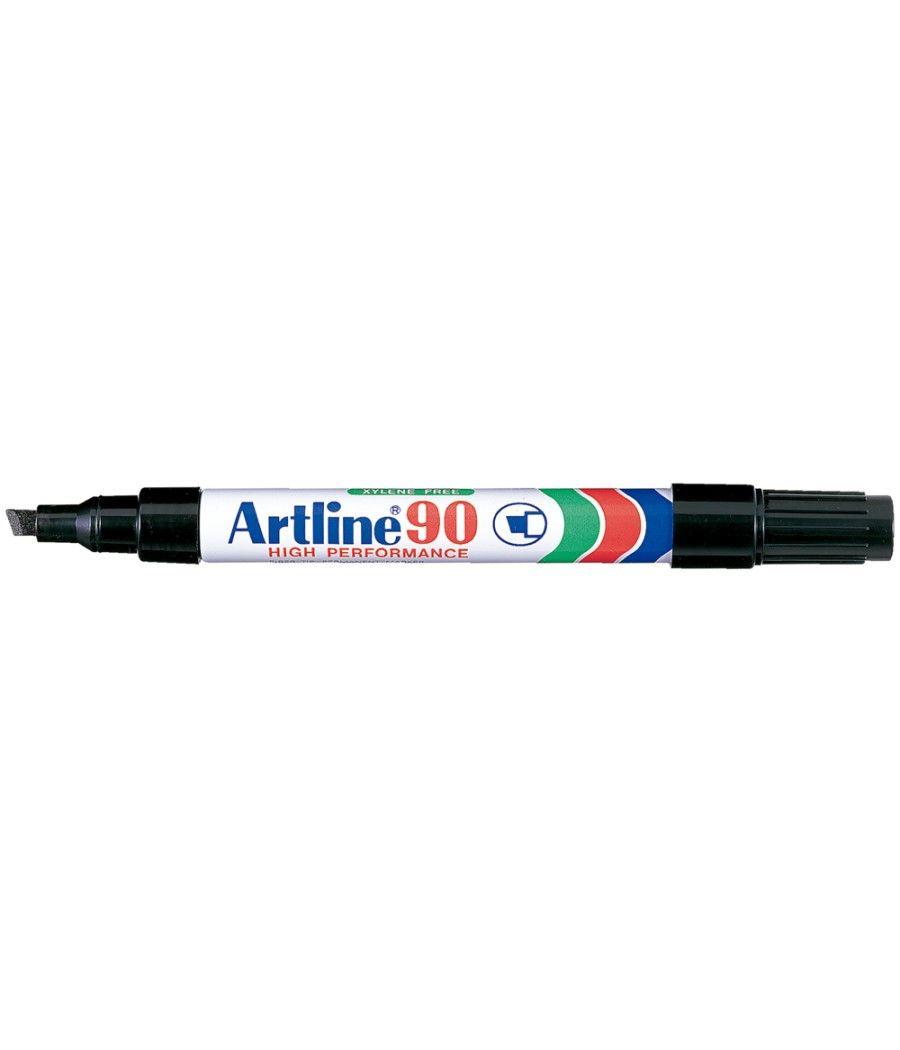 Rotulador artline marcador permanente ek-90 negro -punta biselada 5 mm -papel metal y cristal - Imagen 1