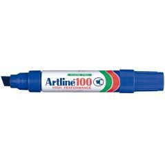 Rotulador artline marcador permanente 100 azul -punta biselada - Imagen 1