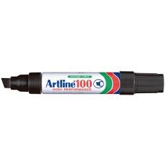 Rotulador artline marcador permanente 100 negro -punta biselada - Imagen 1